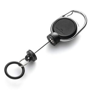 Azonosítókártya tartó DURABLE Extra Strong karabineres kihúzható fekete 139822512 - Durable