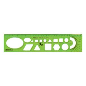 Sablon vonalzó OPTIMA hajlékony zöld 30cm 139822861 - Geometriai sablon