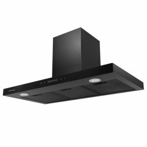 Berdsen BE-90S black chimney range hood, 750m3/h extraction rate - Microwave, Range Hood and Cooktop