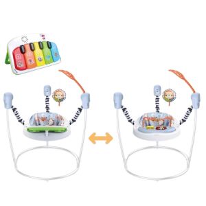 2-in-1-Baby-Jumper mit Aktivitätscenter WePro Store, Baby-Jumper, höhenverstellbar, 360° drehbarer Sitz, Geräusche, Lichter und attraktives Zubehör, ideal für Babys ab 6 Monaten, blau 139835189 - Babywalker