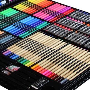 WePro Store Mal- und Zeichenset für Kinder, 258-teilig, Schwarz, ab 3 Jahren