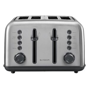 BUYDEEM DT640E Kenyérpirító, 1800 W, 4 nyílás, 7 automatikus program, 7 pirítási szint, LED kijelzők, morzsatartók, magas kiemelkedésű sütőlap, rozsdamentes acél 139837680 - Konyha & Étkezés