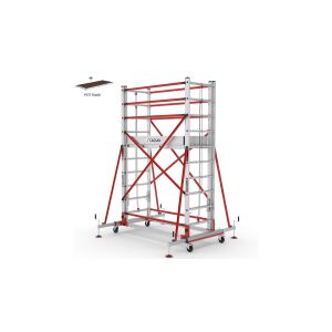 CAGSAN Telesafe XLN Profi 2x10 fokos kétrészes állvány (Munkamagasság: 5,8m) 139851320 - Gurulóállvány