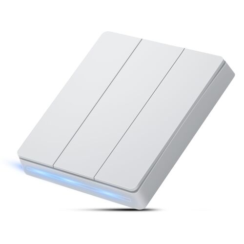 Zadabso® intelligens kapcsoló, WiFi Tuya Smart Life, 3 csatorna, Alexa és Google Home kompatibilis, App vezérlés, vezetékes, hangvezérlés, nincs szükség központra, fehér színben