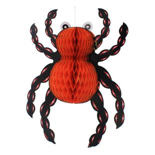 Narancssárga Pók Lampion 33cm - Halloween Dekoráció - Dekoráció