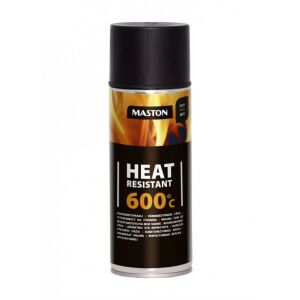 Maston, Festék, Fekete, Matt, Hőálló 600°C-ig, 400ml 139859502 - Festék spray