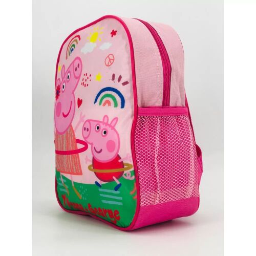 Peppa malac testvérek hátizsák, 30 cm, rózsaszín gyerek hátizsák Peppa és George malaccal 