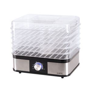 Lafe LAFPAR47689, 250 W, 5 Tálca, Ventilátor, Fekete-Inox-Átlátszó, Gomba- és Gyümölcsaszaló 139861105 - Lafe