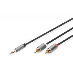 Digitus DB-510330-018-S audio kábel 1,8 M 2 x RCA Fekete 139861199 - Digitus