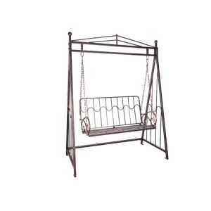 Kerti fém hintaágy 2 üléses, antik bronz, 162x90x205 cm 145683540 - Hintaágy
