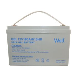 Well Gél ólom-sav akkumulátor 12V 100Ah, M8 csatlakozó 139863559 - Akkumulátor