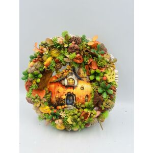 \u0150szi tu00f6khu00e1zas ajtu00f3du00edsz, őszi laku00e1sdekoru00e1ciu00f3 - Ajtódísz