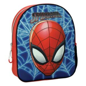 3D Spider-Man Vorschulrucksack mit großem Spider-Man-Gesichtsdesign - Rucksäcke & Taschen für Kindergarten