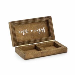 Gyűrűtartó box fából, 10 X 5,5 cm 139870482 - Ajándékötlet esküvőre