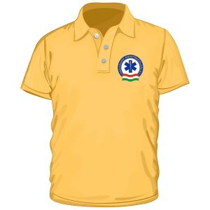 OMSZ Mentők sárga galléros póló logóval - Munkás póló