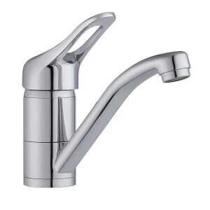 Remer Rubinetterie Kiss K11G Waschtischmischer, Einhebel, Chromoberfläche, Keramikkartusche, Sanitärmessing