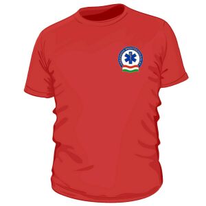 OMSZ MENTŐK Piros póló mentő emblémával - Munkás póló