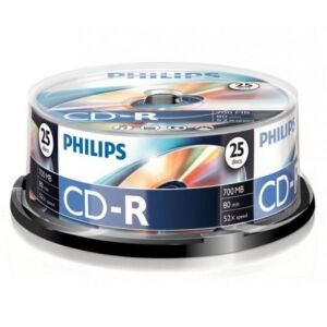 Philips CD-R80IW CD lemez cake box