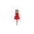 Mattel Barbie Fashionista 80-годишна кукла в червена рокля