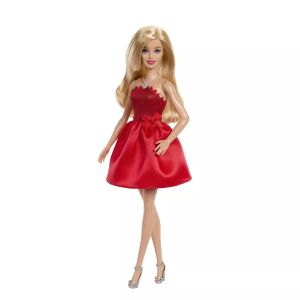 Lutka Mattel Barbie Fashionista 80th Anniversary u crvenoj haljini - Mattel Lutka