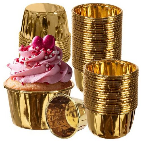 Ruhhy cupcake/muffin pohár, papír, arany, 50 db 139879873