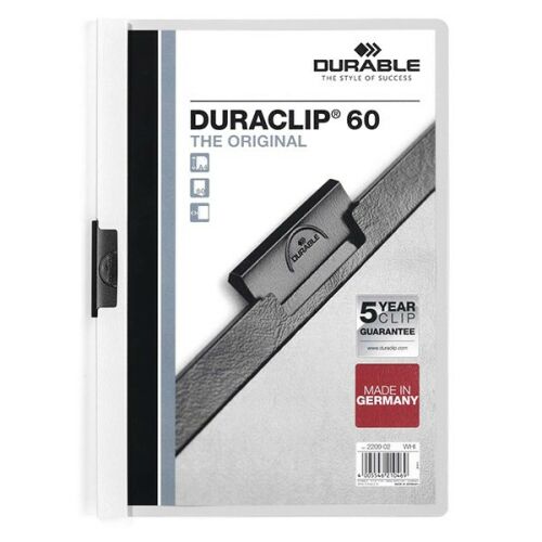 Klipmappa DURABLE Duraclip A/4 60 lapig fehér 139880177