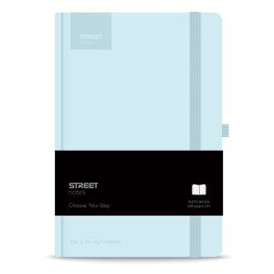 Notesz vonalas STREET Casual A/5 96 lapos gumis keményfedelű pasztell kék 139880290 - Irodai papíráru