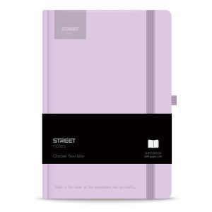 Notesz vonalas STREET Casual A/5 96 lapos gumis keményfedelű pasztell lila 139880291 - Irodai papíráru