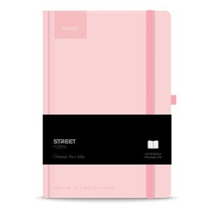 Notesz vonalas STREET Casual A/5 96 lapos gumis keményfedelű pasztell rózsaszín 139880292 - Irodai papíráru