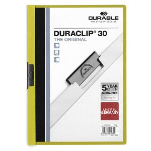 Klipmappa DURABLE Duraclip A/4 30 lapig zöld 139880357 - Gyorsfűző mappa
