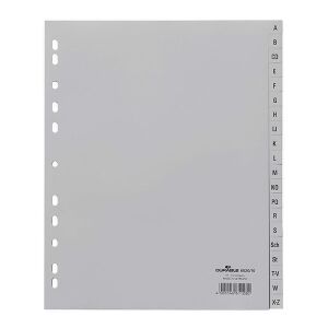 Regiszter DURABLE műanyag nyomtatott A/4 maxi A-Z 20 részes szürke 139880363 - Durable