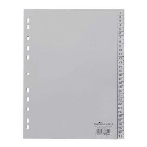 Regiszter DURABLE műanyag nyomtatott A/4 1-31 részes szürke 139880367 - Durable