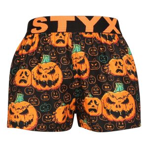 Gyerekek bő szárú boxeralsók Styx művészet sportos gumipánt Halloween tök (BJ1755) 4-5 éves