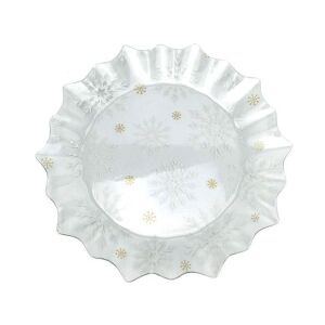 Hópelyhes üvegtányér/ süteményestál - 29,5x2,2 cm 139882342 - Dakls