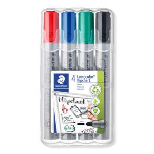 Flipchart marker, 2 mm, kúpos, STAEDTLER "Lumocolor 356", 4 különböző szín 139885816 - Tábla- & Flipchart marker