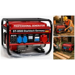 Startech ST-9500 9500W benzinmotoros áramfejlesztő otthoni, műhelyi és építkezési használatra - Építkezés & Felújítás