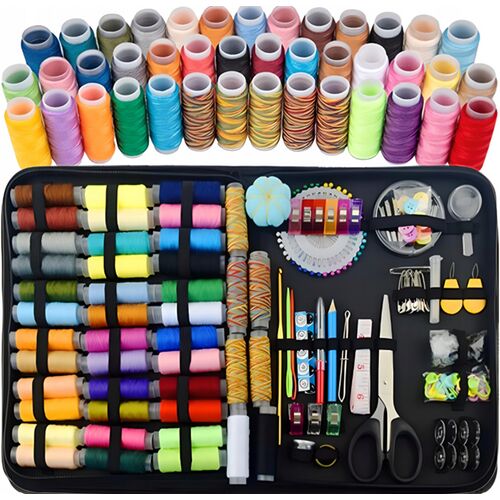 226 darabos varrókészlet, tűk, ollók, cérnák, hordtáskában 139890846