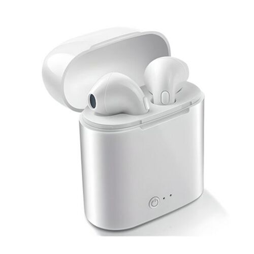 Biele bezdrôtové slúchadlá i7s TWS s nabíjacím puzdrom