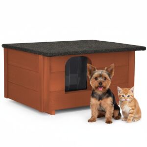 Dechland izolat Dog, Cat casa cu deschidere acoperiș plat M #maro