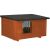 Dechland insulated dog house with flat roof and transparent door