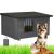 Dechland insulated Dog, Cat house with opening flat roof M #grey 143356125