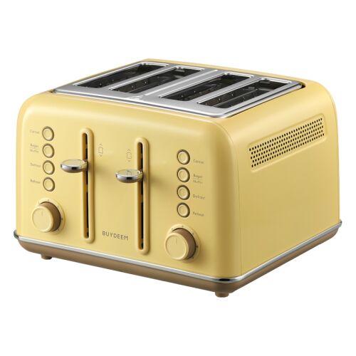 BUYDEEM DT640E Sárga Retro Kenyérpirító 3/4 Nézet
