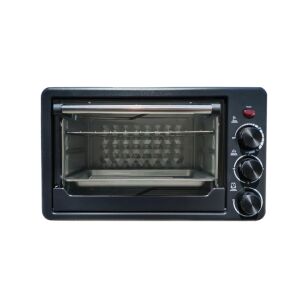 NEXTLY elektromos sütő, 1500W, 25L űrtartalom, 60 perces időzítő riasztással, állítható hőmérséklet 0-250°C, állítható fűtés (felül és/vagy alul), átlátszó üveg, tálca és grill tartozék, fekete színű