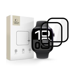 Tech-Protect Glass Flex+ hibrid üvegfólia - Apple Watch 10 (46mm) - 2 db/cs - fekete 139896247 - Tech-Protect