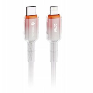 Forcell F-Energy USB C - Lightning kábel PD 3A 27W Gradient 1 m C356 fehér 144945048 - Cabluri Lightning