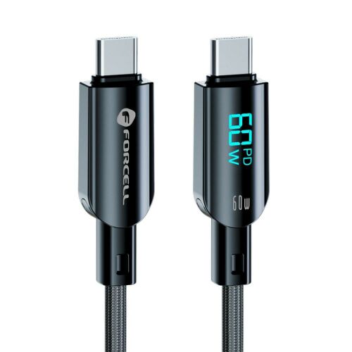 Kabel USB ForCell USB-C - USB-C 1.2 m Czarny 139896385