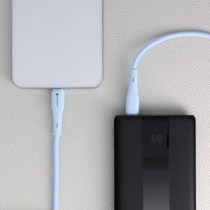 Cablu albastru Forcell F-Energy USB-C care conectează telefonul și power bank-ul - Forcell Cabluri USB