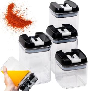 Súprava kuchynských nádob na cestoviny, 4 ks, uzamykateľné, vzduchotesné nádoby na potraviny - Kuchynské úložné nádoby