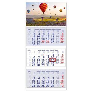 Speditőr naptár 3 tömb, 3 hónap Medium Club 350 × 755 mm, fehér lapokkal Hangulat Dayliner 2026. 139896967 - Irodai kiegészítő