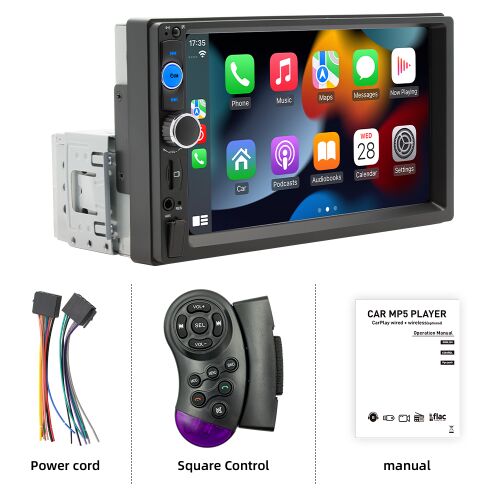 ILIKE 1 DIN 7" Autós MP5 Lejátszó | Bluetooth, FM, USB, CarPlay, Android Auto, Tolatókamera Támogatás